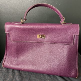 ‘Hermes’ style purple handbag